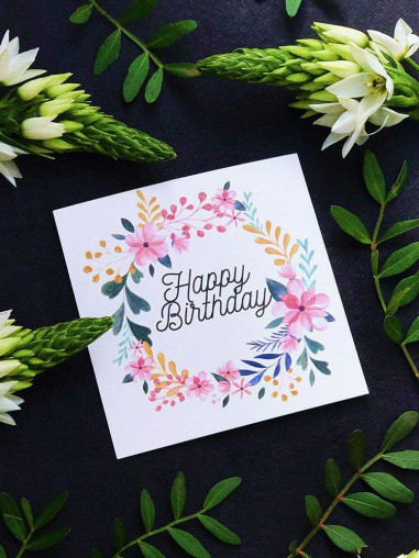 Карточка цветная Happy Birthday