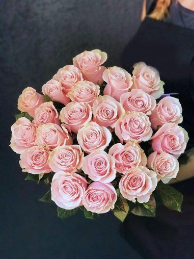 Роза длинная Pink Mondial 80см